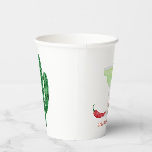 Tequila en Tacos, Margarita Bachelorette Fiesta Papieren Bekers (Rechts)