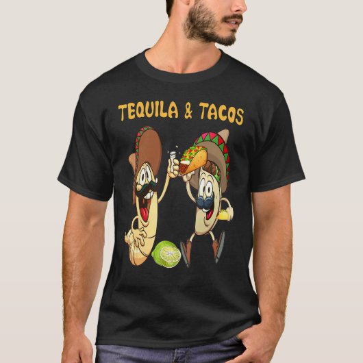 Tequila en Tacos Patron Tequila Mannen Tequila Hak T-shirt (Voorkant)