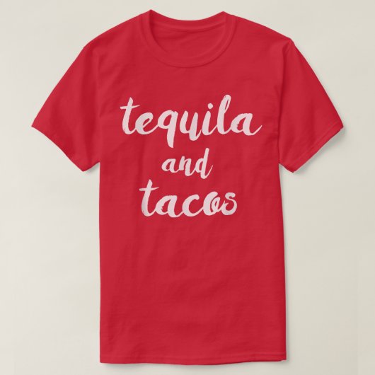 Tequila en Tacos Vegan Vegetarian T-shirt (Design voorkant)