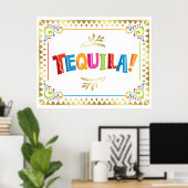 TEQUILA! Fiesta Party Sign Print (Thuiskantoor)