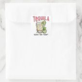 Tequila Goedkoper dan therapie Grappige Tequila Me Vierkante Sticker (Tas)