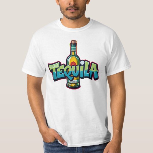 Tequila, graffiti, street art, drank, stedelijk t-shirt (Voorkant)