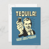 Tequila: Hugged je Toilet vandaag Briefkaart (Voorkant / Achterkant)