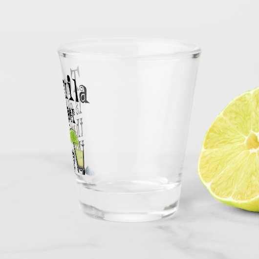 Tequila is goedkoper dan een therapie shot glas (Rechts)