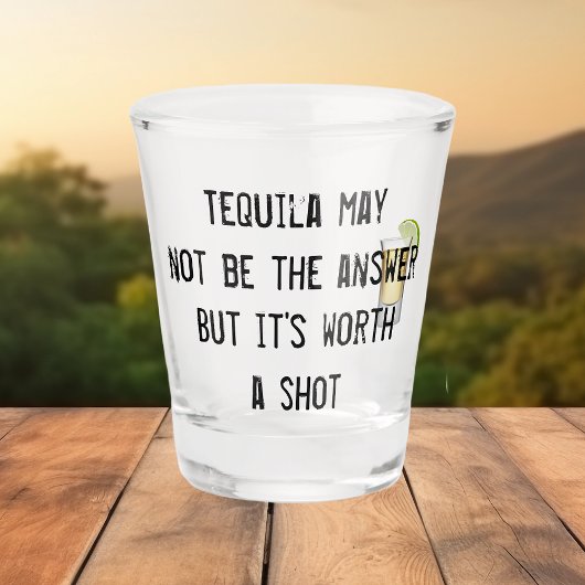 Tequila is misschien niet het antwoord, maar het i shot glas