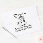 Tequila: Jarenlang de standaard van vrouwen verlag Vierkante Sticker (Envelop)