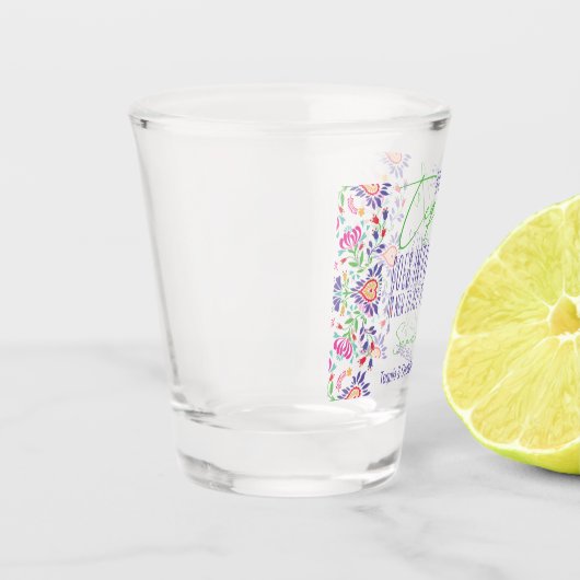 Tequila & Koekjes Bakles Cursus Bruidsdouche Feest Shot Glas (Links)