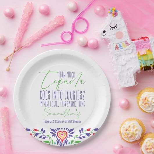 Tequila & Koekjes Bakles Cursus Bruidsfeest Borrel Papieren Bordje (Feest)