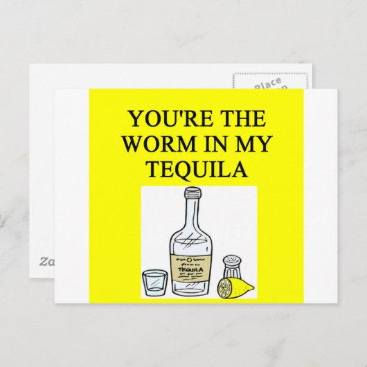 TEQUILA-liefhebbers Briefkaart (Voorkant / Achterkant)