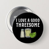 Tequila Lime And Salt Funny Bartender Ronde Button 7,6 Cm (Voorkant /achterkant)