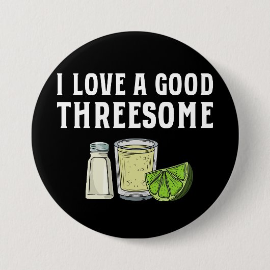 Tequila Lime And Salt Funny Bartender Ronde Button 7,6 Cm (Voorkant)