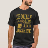 Tequila Lime And Sunshine Cinco De Mayo T-shirt (Voorkant)