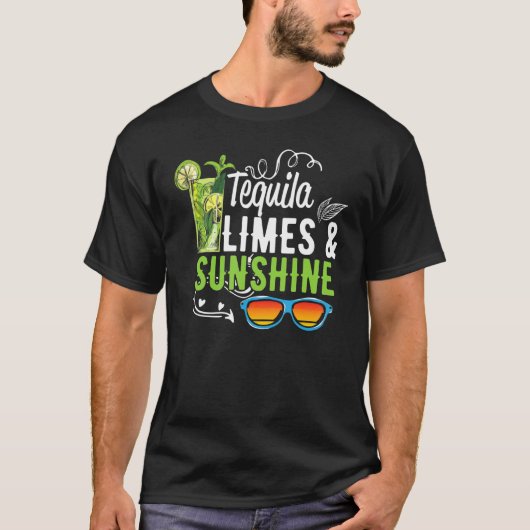 Tequila Limes En Zonneschijn T-shirt (Voorkant)