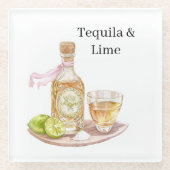 Tequila & Limoen Glazen Onderzetter (Voorkant)