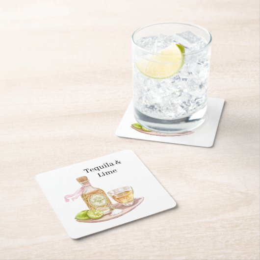 Tequila & Limoen Kartonnen Onderzetters (Insitu)