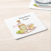 Tequila & Limoen Kartonnen Onderzetters (Schuin)