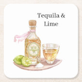 Tequila & Limoen Kartonnen Onderzetters (Voorkant)