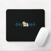Tequila Limoen Salt Heartbeat Funny Cinco De Mayo Muismat (Met muis)