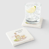 Tequila & Limoen Stenen Onderzetter (Zijkant)