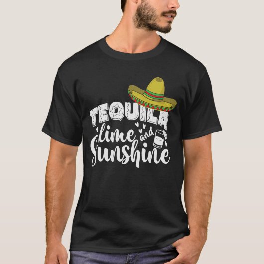 Tequila Line Sunshine Holiday Mexico T-shirt (Voorkant)