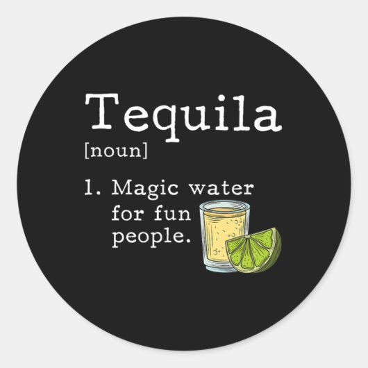 Tequila Lover Cinco de Mayo Mexicaanse Party Gifts Ronde Sticker (Voorkant)