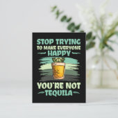 Tequila Lover Lemon Salt Party Drinking Fun Briefkaart (Staand voorkant)