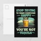 Tequila Lover Lemon Salt Party Drinking Fun Briefkaart (Voorkant / Achterkant)