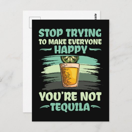 Tequila Lover Lemon Salt Party Drinking Fun Briefkaart (Voorkant / Achterkant)