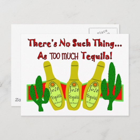 Tequila Lovers T-Shirts en Gifts Briefkaart (Voorkant / Achterkant)