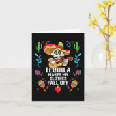 Tequila maakt mijn kleren Herfst van alcoholische  Kaart (Gele Bloem)