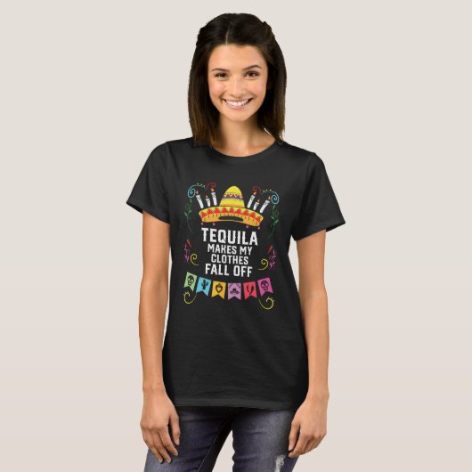 Tequila maakt mijn kleren Herfst van alcoholische  T-shirt (Voorkant volledig)