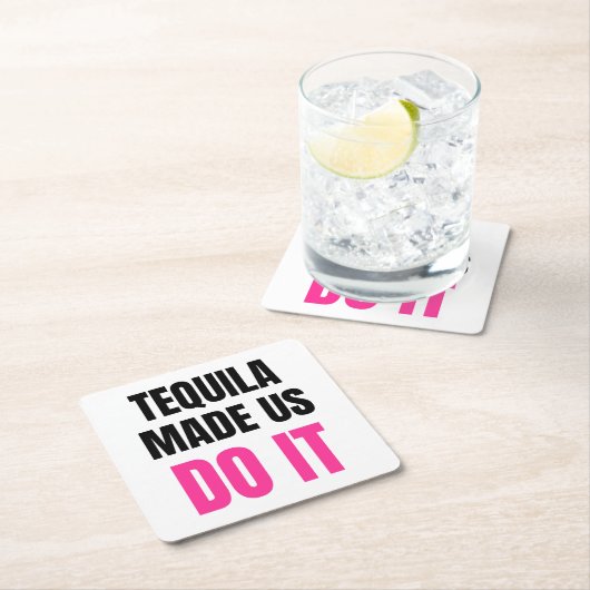 Tequila Made Us Do It | Bride Squad Drinking Kartonnen Onderzetters (Insitu)