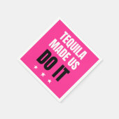 Tequila Made Us Do It | Bride Squad Drinking Servet (Hoek)