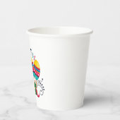 Tequila, Maracas Mexican Folk Art Papieren Bekers (Links)