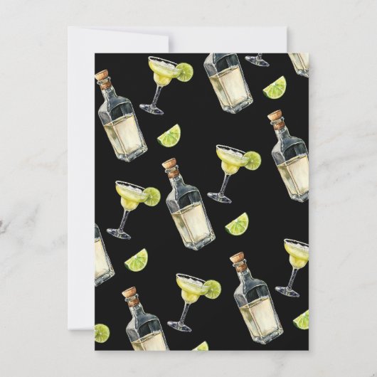 Tequila Margarita Milestone Man jarig Kaart (Achterkant)