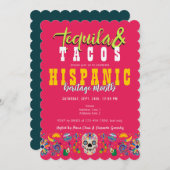 Tequila Margaritas Hispanic Heritage Tacos Fiesta Kaart (Voorkant / Achterkant)