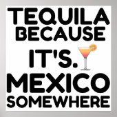 TEQUILA MEXICO IETS WAAR POSTER (Voorkant)