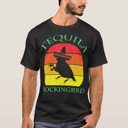 Tequila Mockingbird Drinking Lovers Vintage Cinco T-shirt (Voorkant)