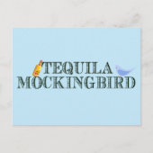 Tequila Mockingbird Funny Book Lover Pun Blue Briefkaart (Voorkant)