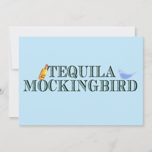 Tequila Mockingbird Grappig boek Pun Verjaardag Kaart (Voorkant)