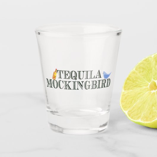 Tequila Mockingbird Literary Humor Shot Glas (Voorkant)
