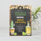 Tequila-proeverij verjaardagsuitnodiging kaart (Staand voorkant)