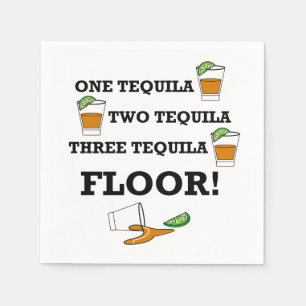 Tequila Shot Glass met Limoen Wedge Cocktail Servet