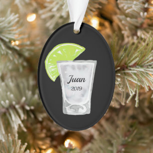 Tequila Shot Personalized Ornament