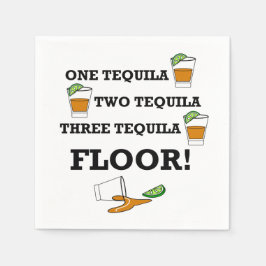 Tequila Shotglas Met Limoenwig Cocktail Servet