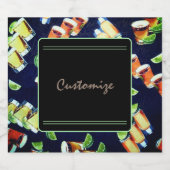 Tequila Shots Pattern Likeurfles Etiket (Enkel label)