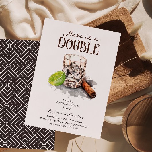 Tequila & Sigaren Koppel Bruiloft Kaart