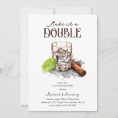 Tequila & Sigaren Koppel Bruiloft Kaart (Voorkant)