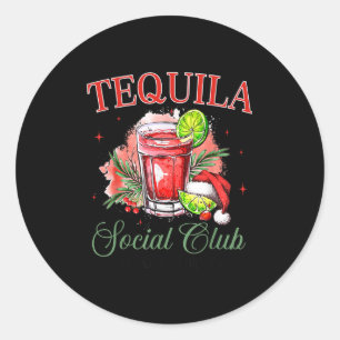 Tequila Social Club Tequila Tail Club Drinken Kers Ronde Sticker