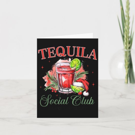 Tequila Social Club Tequila Tail Club Drinking Chr Kaart (Voorkant)